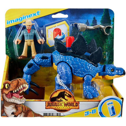 Imaginext Jurassic World Dominion Stegosaurus and Dr. Grant