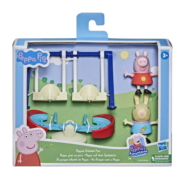 Peppa Pig Peppa's Adventures Peppa's Outside Fun Playset, with 2 Figures and 3 Accessories, Ages 3 and Up