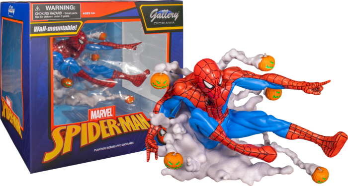 Diamond Select - Marvel Gallery Pumpkin Bomb Spider-Man PVC Statue *Box not perfect*